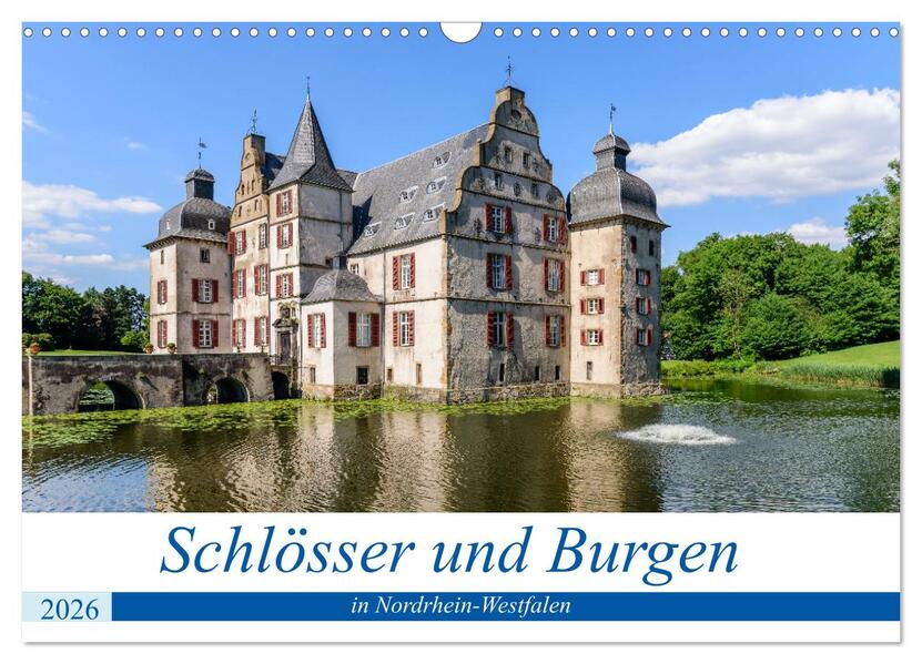Schlösser und Burgen in NRW (Wandkalender 2026 DIN A3 quer) CALVENDO Monatskalender
