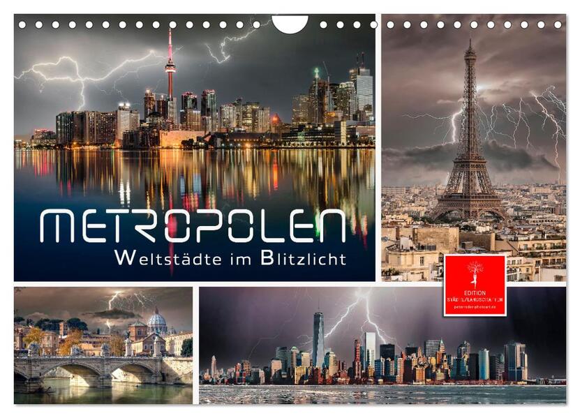 Metropolen - Weltstädte im Blitzlicht (Wandkalender 2026 DIN A4 quer) CALVENDO Monatskalender