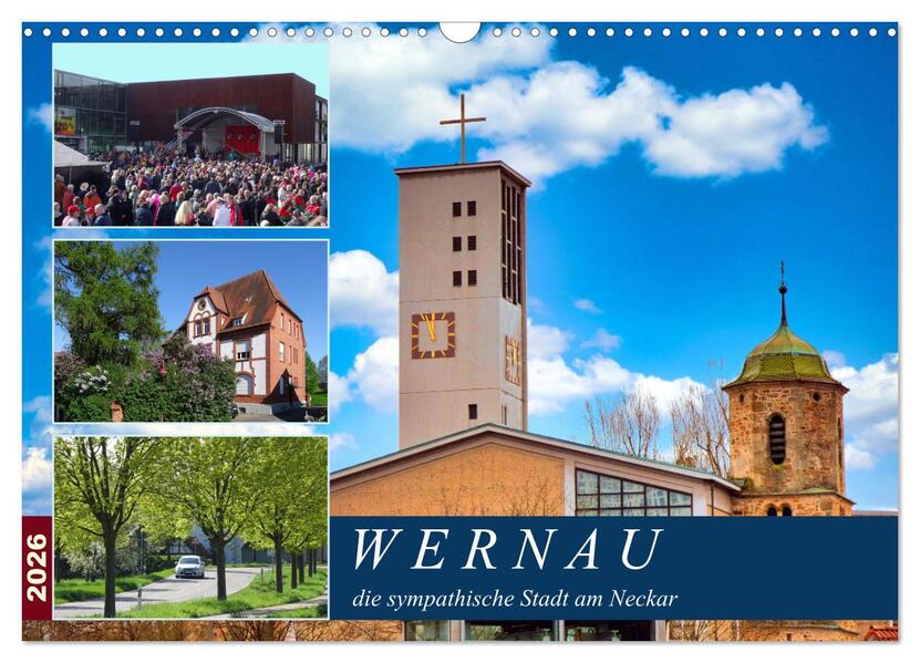Wernau die sympathische Stadt am Neckar (Wandkalender 2026 DIN A3 quer) CALVENDO Monatskalender
