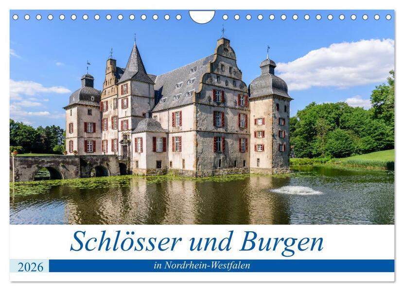 Schlösser und Burgen in NRW (Wandkalender 2026 DIN A4 quer) CALVENDO Monatskalender