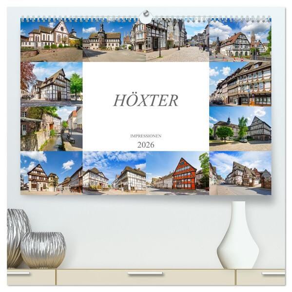 Höxter Impressionen (hochwertiger Premium Wandkalender 2026 DIN A2 quer) Kunstdruck in Hochglanz