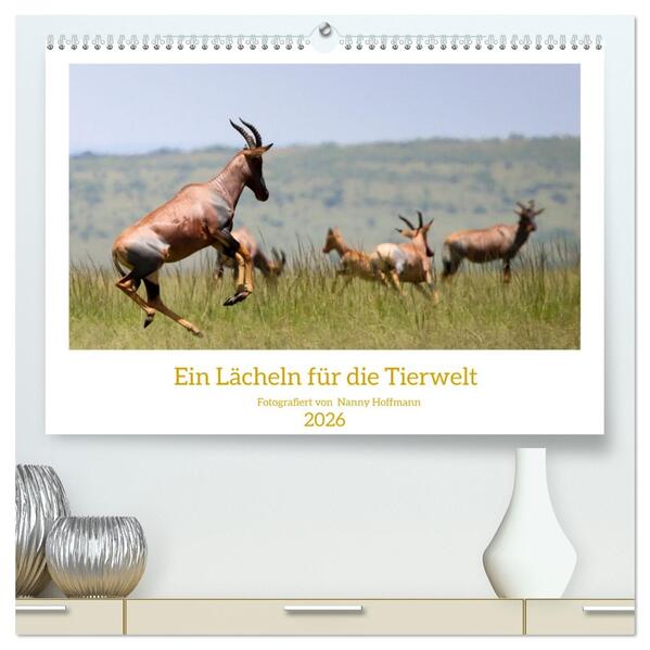 Ein Lächeln für die Tierwelt (hochwertiger Premium Wandkalender 2026 DIN A2 quer) Kunstdruck in Hochglanz