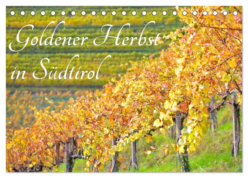 Goldener Herbst in Südtirol (Tischkalender 2026 DIN A5 quer) CALVENDO Monatskalender