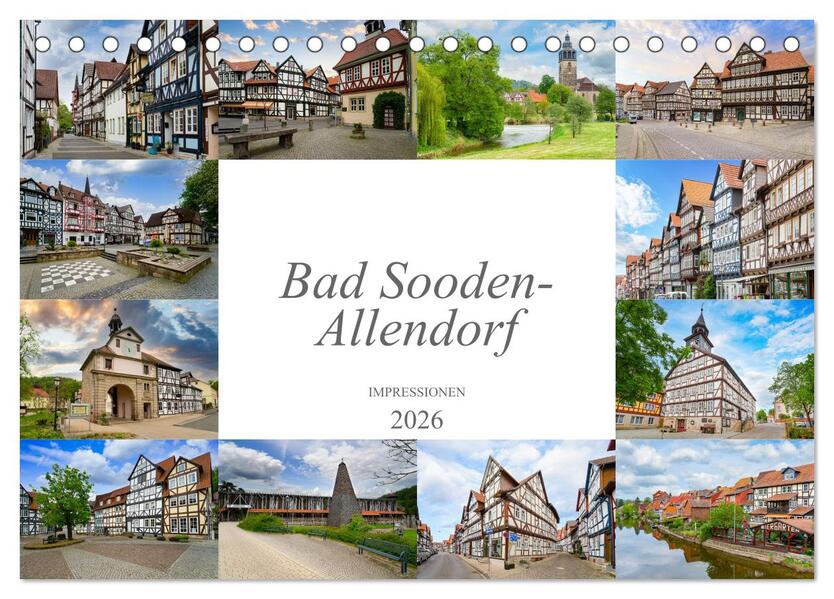 Bad Sooden-Allendorf Impressionen (Tischkalender 2026 DIN A5 quer) CALVENDO Monatskalender