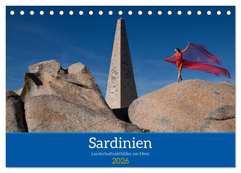 Sardinien - Landschaftsaktbilder am Meer (Tischkalender 2026 DIN A5 quer) CALVENDO Monatskalender