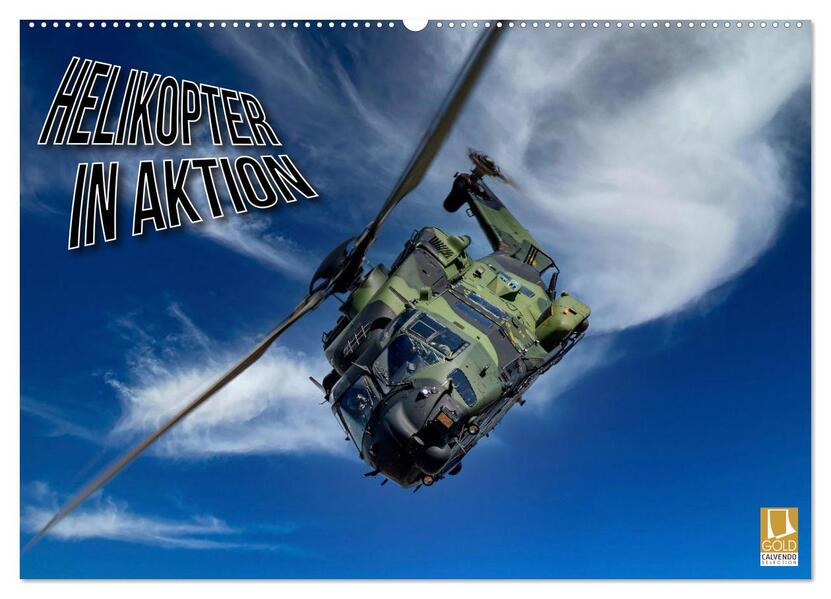 Helikopter in Aktion (Wandkalender 2026 DIN A2 quer) CALVENDO Monatskalender