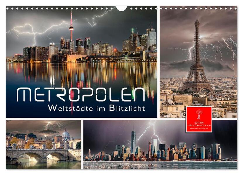 Metropolen - Weltstädte im Blitzlicht (Wandkalender 2026 DIN A3 quer) CALVENDO Monatskalender