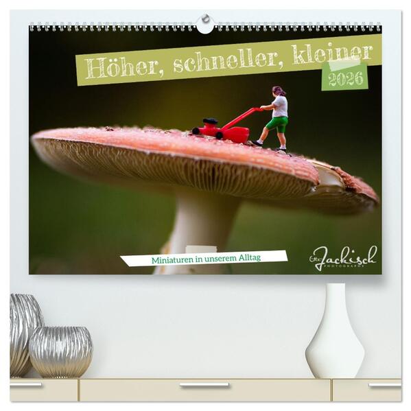 Höher schneller kleiner - Miniaturen in unserem Alltag (hochwertiger Premium Wandkalender 2026 DIN A2 quer) Kunstdruck in Hochglanz