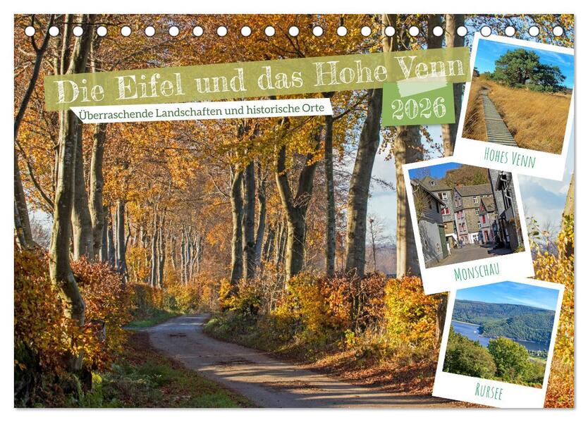 Die Eifel und das Hohe Venn (Tischkalender 2026 DIN A5 quer) CALVENDO Monatskalender