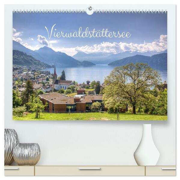 Vierwaldstättersee (hochwertiger Premium Wandkalender 2026 DIN A2 quer) Kunstdruck in Hochglanz