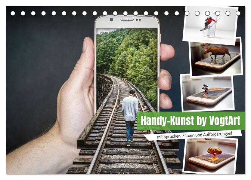 Handy-Kunst by VogtArt (Tischkalender 2026 DIN A5 quer) CALVENDO Monatskalender