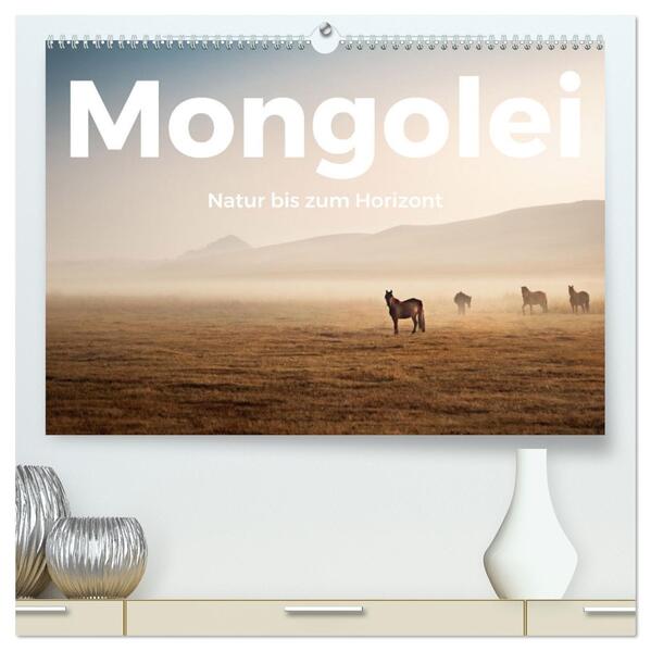 Mongolei - Natur bis zum Horizont (hochwertiger Premium Wandkalender 2026 DIN A2 quer) Kunstdruck in Hochglanz