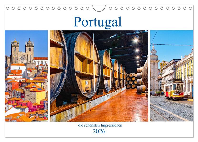 Portugal - die schönsten Impressionen (Wandkalender 2026 DIN A4 quer) CALVENDO Monatskalender