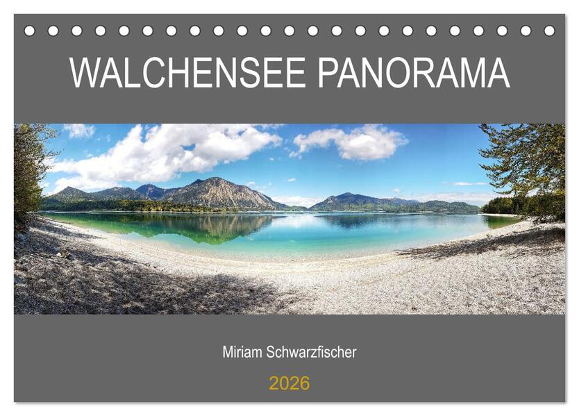 Walchensee Panorama (Tischkalender 2026 DIN A5 quer) CALVENDO Monatskalender