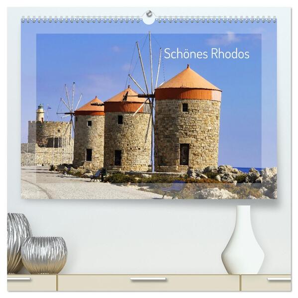 Schönes Rhodos (hochwertiger Premium Wandkalender 2026 DIN A2 quer) Kunstdruck in Hochglanz