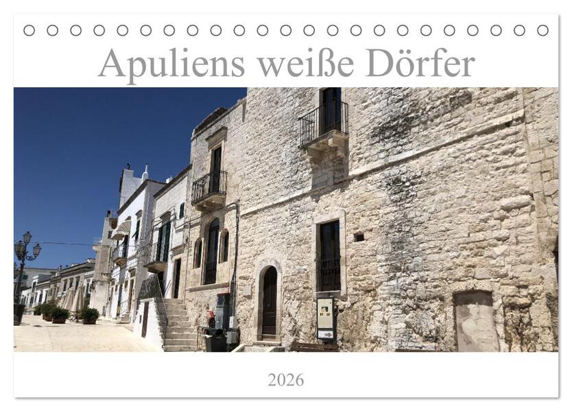 Apuliens weiße Dörfer (Tischkalender 2026 DIN A5 quer) CALVENDO Monatskalender