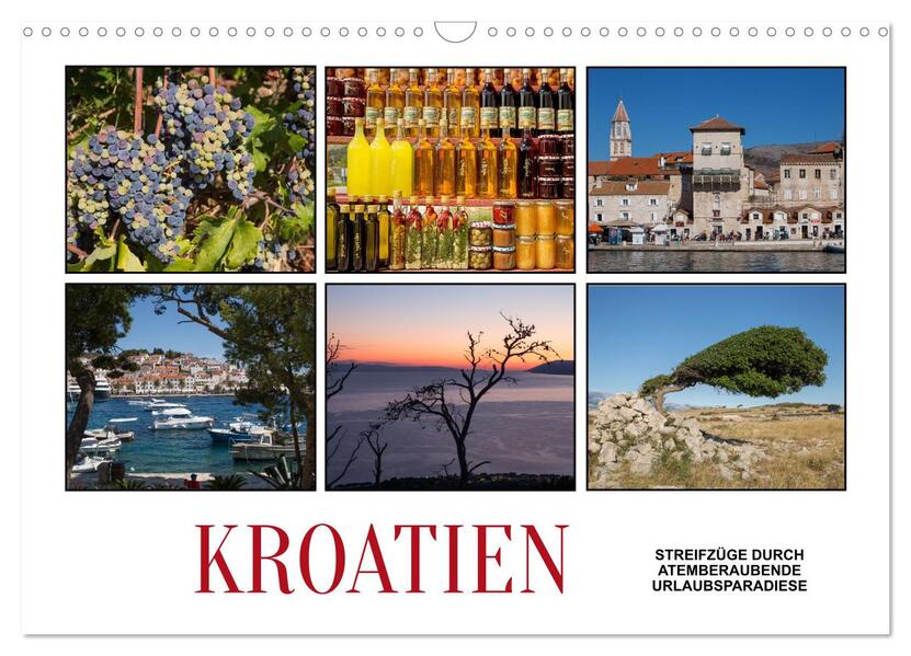 Kroatien - Streifzüge durch atemberaubende Kulturlandschaften (Wandkalender 2026 DIN A3 quer) CALVENDO Monatskalender