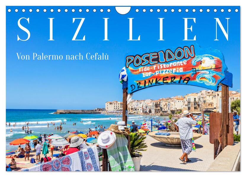 Sizilien - Von Palermo nach Cefalù (Wandkalender 2026 DIN A4 quer) CALVENDO Monatskalender