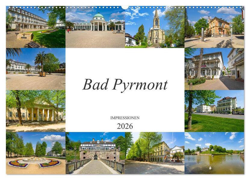 Bad Pyrmont Impressionen (Wandkalender 2026 DIN A2 quer) CALVENDO Monatskalender