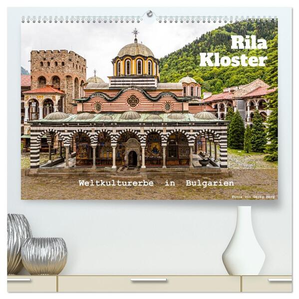 Rila Kloster - Weltkulturerbe in Bulgarien (hochwertiger Premium Wandkalender 2026 DIN A2 quer) Kunstdruck in Hochglanz