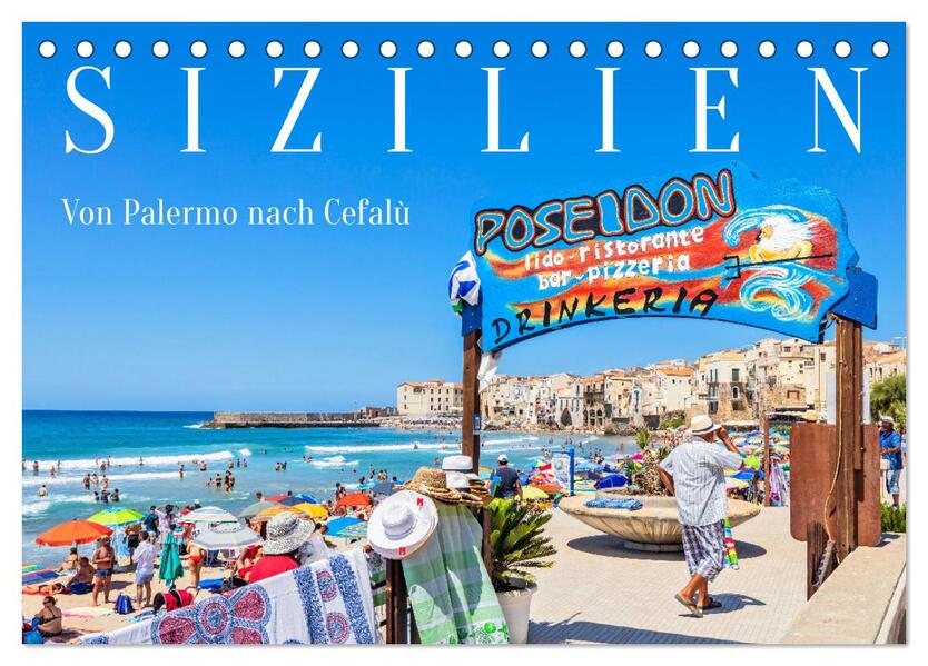 Sizilien - Von Palermo nach Cefalù (Tischkalender 2026 DIN A5 quer) CALVENDO Monatskalender