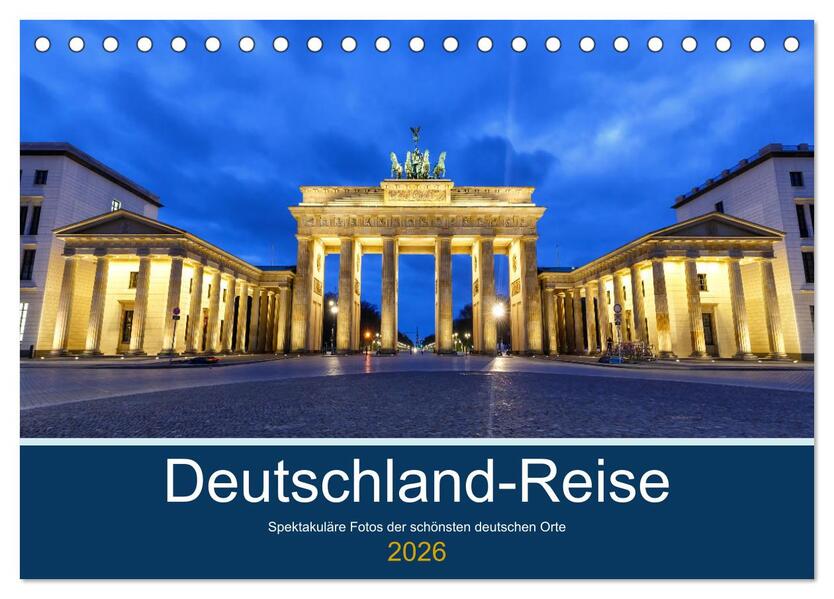 Deutschland-Reise (Tischkalender 2026 DIN A5 quer) CALVENDO Monatskalender