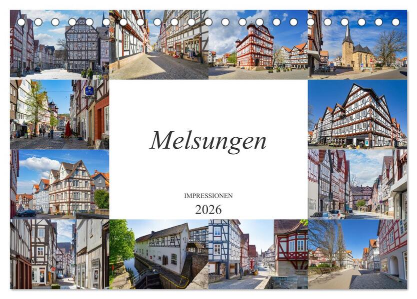 Melsungen Impressionen (Tischkalender 2026 DIN A5 quer) CALVENDO Monatskalender