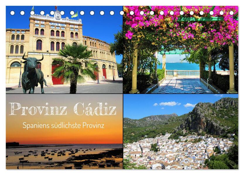 Provinz Cádiz - Spaniens südlichste Provinz (Tischkalender 2026 DIN A5 quer) CALVENDO Monatskalender