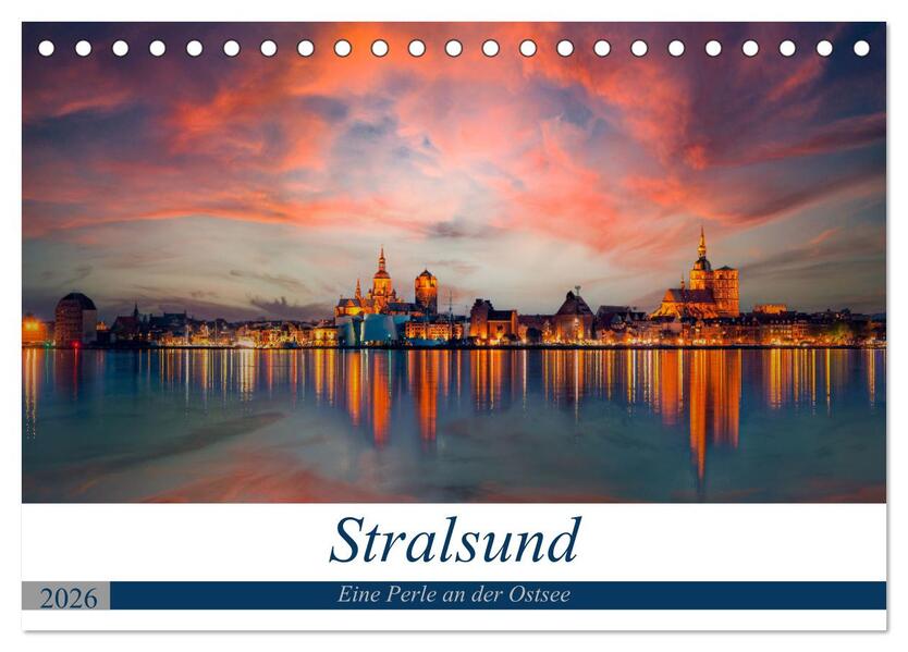 Stralsund Eine Perle an der Ostsee (Tischkalender 2026 DIN A5 quer) CALVENDO Monatskalender