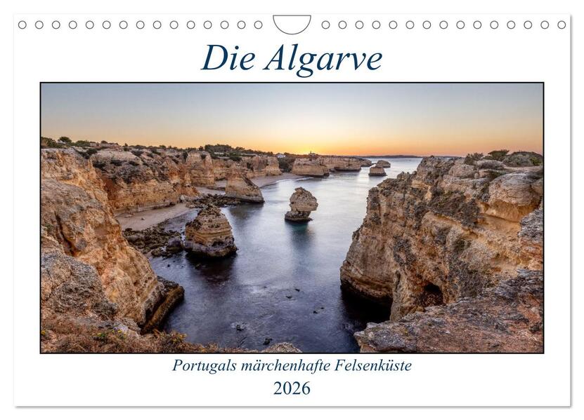 Die Algarve - Portugals märchenhafte Felsenküste (Wandkalender 2026 DIN A4 quer) CALVENDO Monatskalender