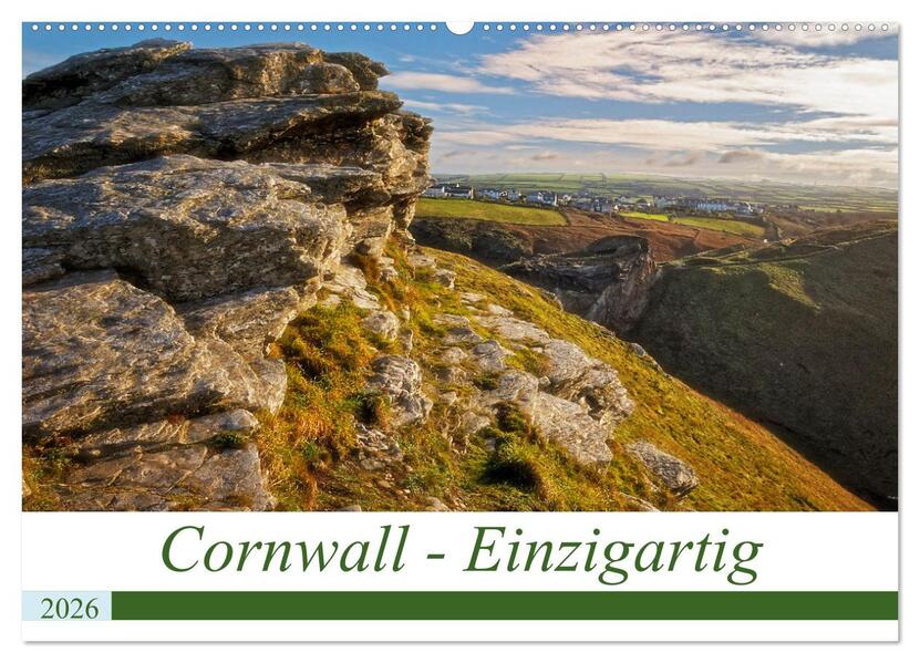 Cornwall - Einzigartig (Wandkalender 2026 DIN A2 quer) CALVENDO Monatskalender