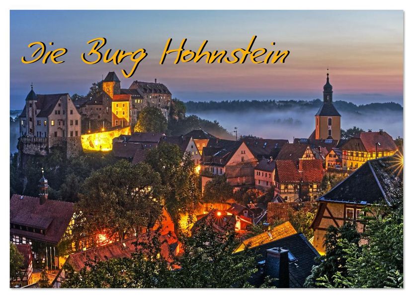 Die Burg Hohnstein im Licht der vier Jahreszeiten (Wandkalender 2026 DIN A3 quer) CALVENDO Monatskalender