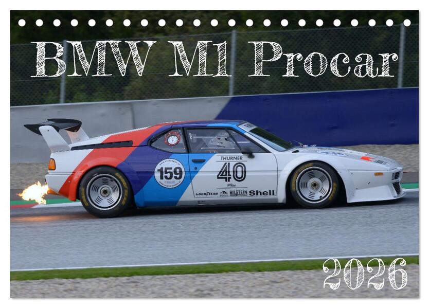 BMW M1 Procar (Tischkalender 2026 DIN A5 quer) CALVENDO Monatskalender