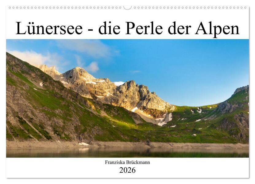 Lünersee - die blaue Perle der Alpen (Wandkalender 2026 DIN A2 quer) CALVENDO Monatskalender