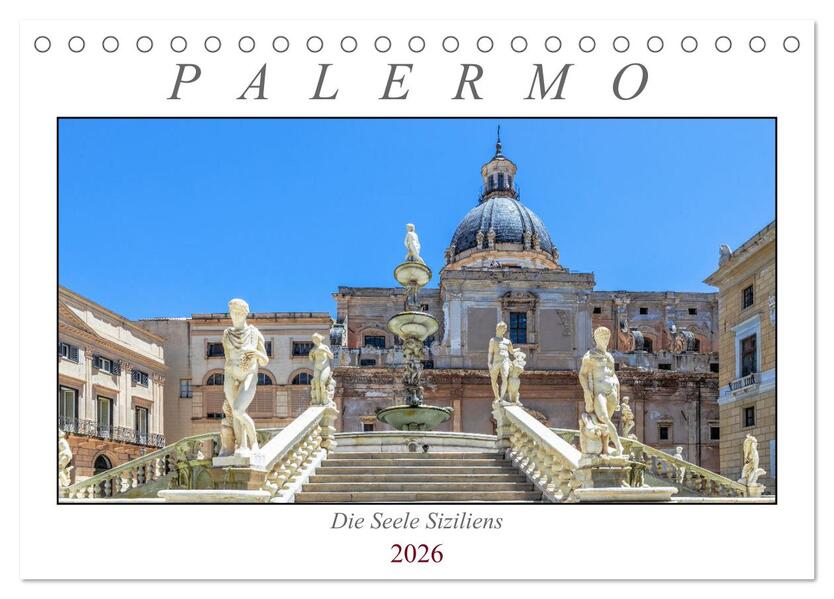 Palermo - Die Seele Siziliens (Tischkalender 2026 DIN A5 quer) CALVENDO Monatskalender
