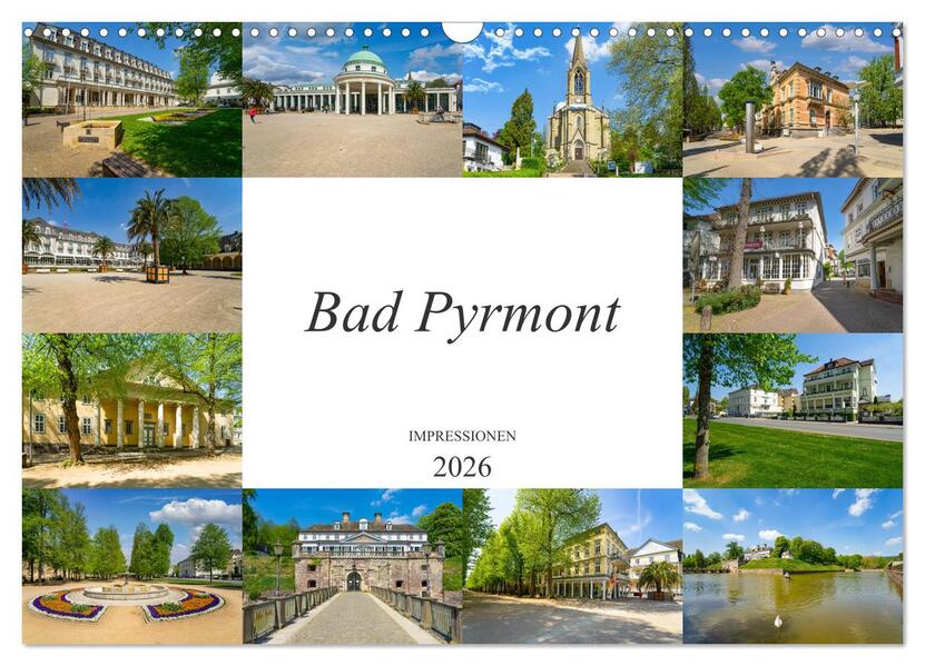 Bad Pyrmont Impressionen (Wandkalender 2026 DIN A3 quer) CALVENDO Monatskalender