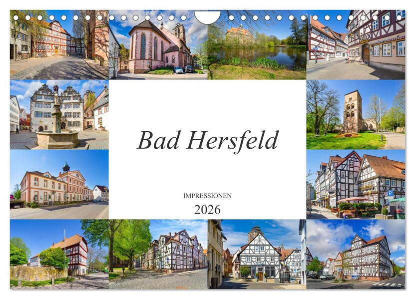 Bad Hersfeld Impressionen (Wandkalender 2026 DIN A4 quer) CALVENDO Monatskalender
