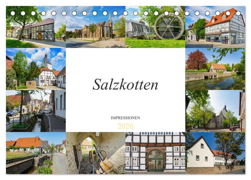 Salzkotten Impressionen (Tischkalender 2026 DIN A5 quer) CALVENDO Monatskalender