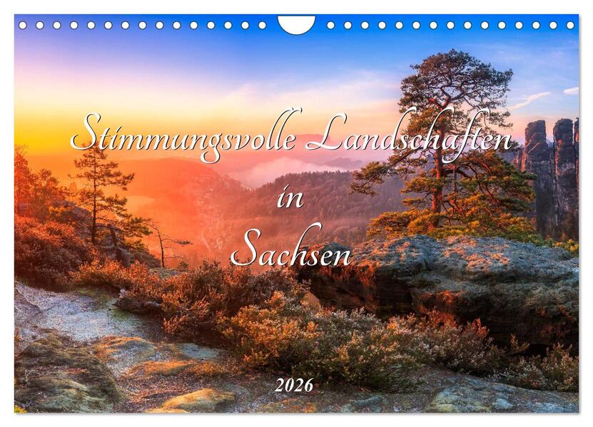 Stimmungsvolle Landschaften in Sachsen 2026 (Wandkalender 2026 DIN A4 quer) CALVENDO Monatskalender