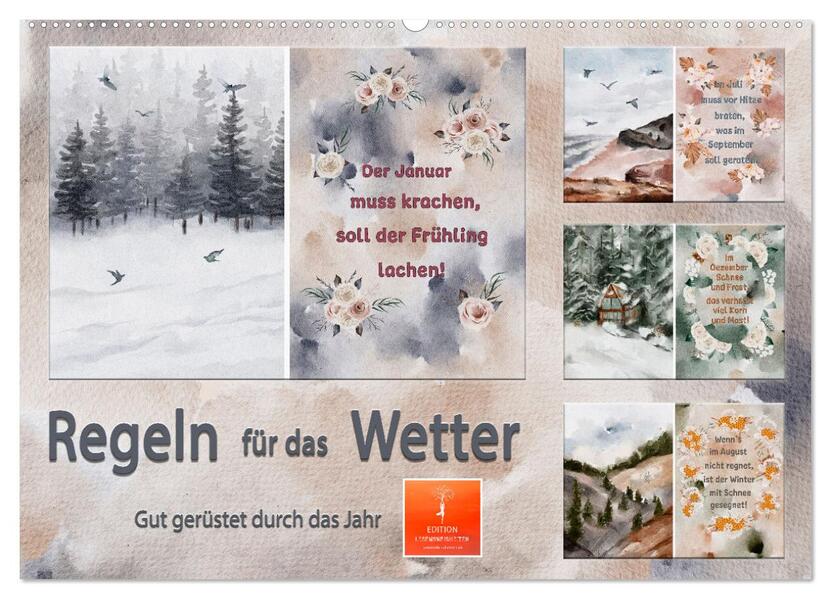 Regeln für das Wetter (Wandkalender 2026 DIN A2 quer) CALVENDO Monatskalender