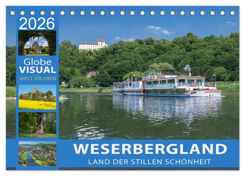 WESERBERGLAND - Land der stillen Schönheit (Tischkalender 2026 DIN A5 quer) CALVENDO Monatskalender