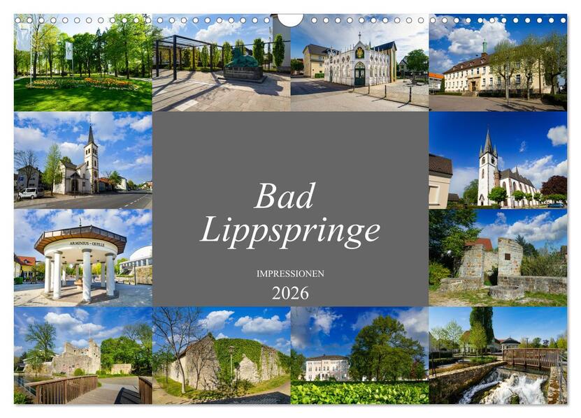 Bad Lippspringe Impressionen (Wandkalender 2026 DIN A3 quer) CALVENDO Monatskalender