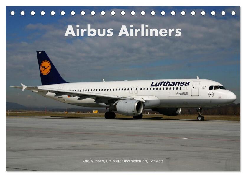 Airbus Airliners (Tischkalender 2026 DIN A5 quer) CALVENDO Monatskalender