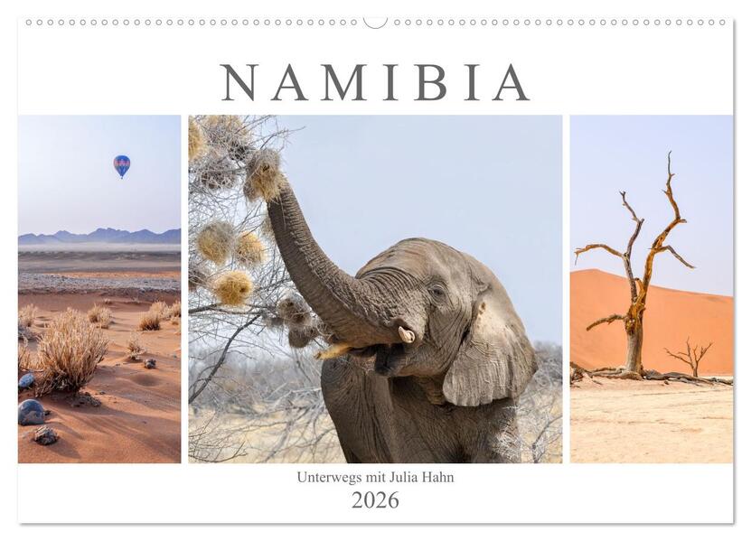Namibia - unterwegs mit Julia Hahn (Wandkalender 2026 DIN A2 quer) CALVENDO Monatskalender