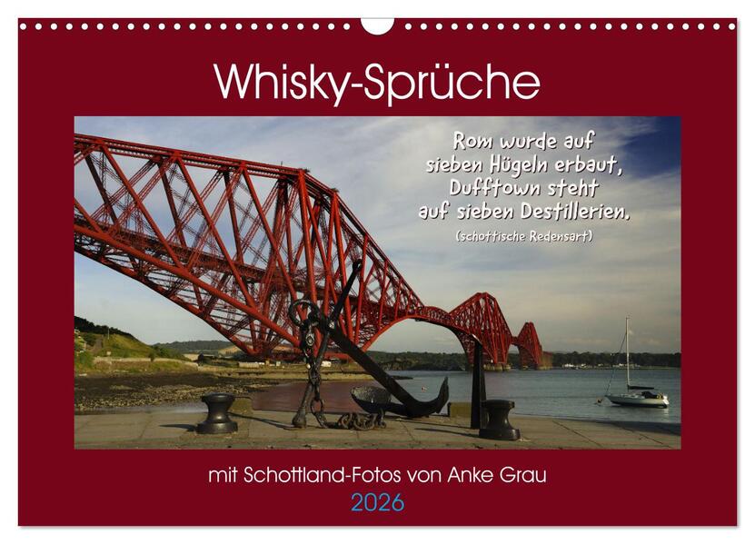 Whisky-Sprüche (Wandkalender 2026 DIN A3 quer) CALVENDO Monatskalender