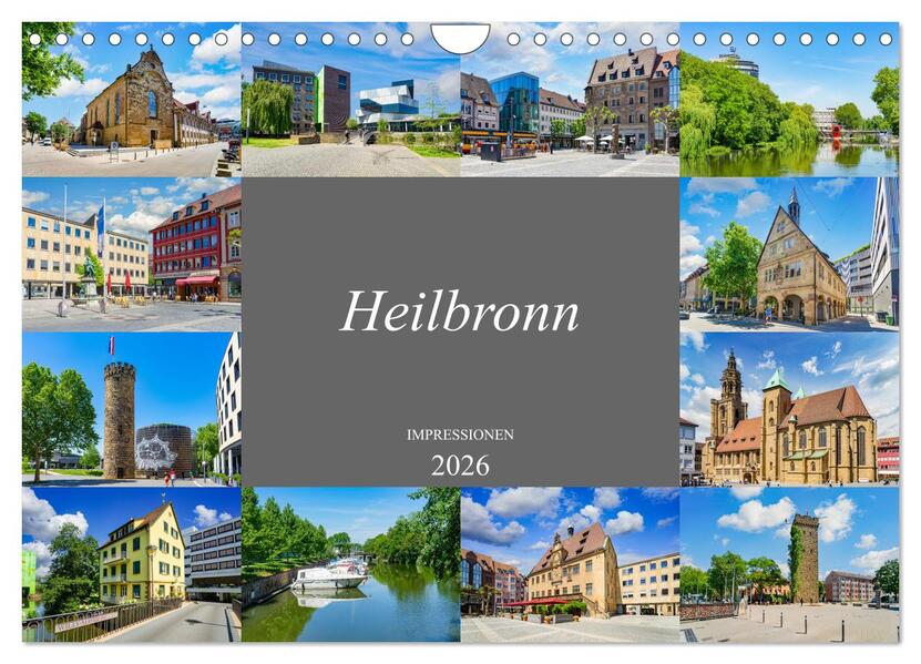 Heilbronn Impressionen (Wandkalender 2026 DIN A4 quer) CALVENDO Monatskalender