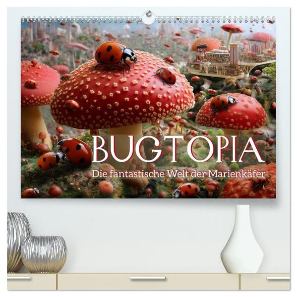 Bugtopia. Die fantastische Welt der Marienkäfer (hochwertiger Premium Wandkalender 2026 DIN A2 quer) Kunstdruck in Hochglanz