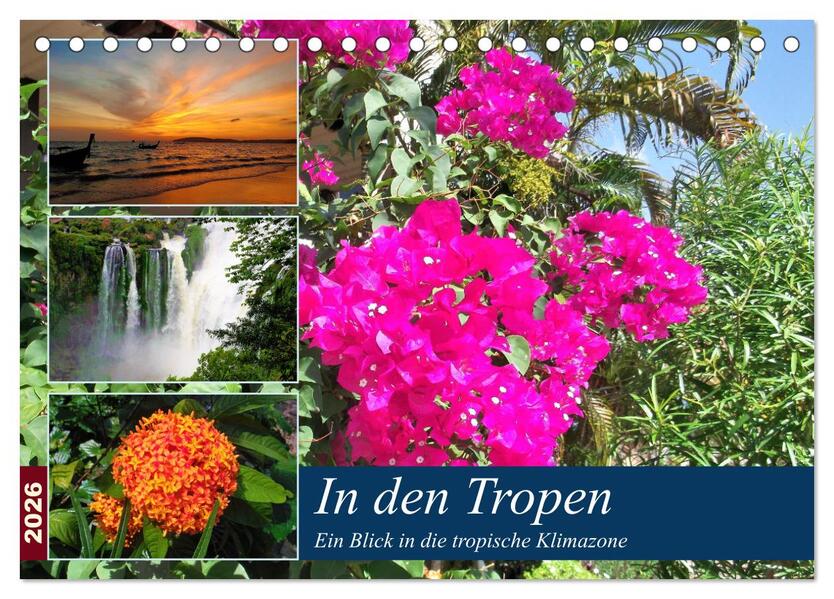 In den Tropen - Ein Blick in die tropische Klimazone (Tischkalender 2026 DIN A5 quer) CALVENDO Monatskalender