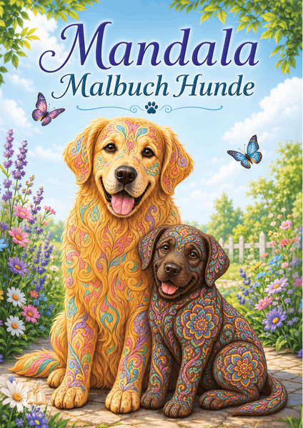 Mandala Malbuch Hunde für Kinder ab 8 Jahren mit 50 schönen Ausmalbildern