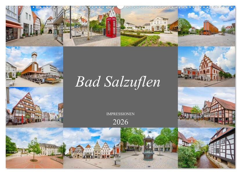 Bad Salzuflen Impressionen (Wandkalender 2026 DIN A2 quer) CALVENDO Monatskalender